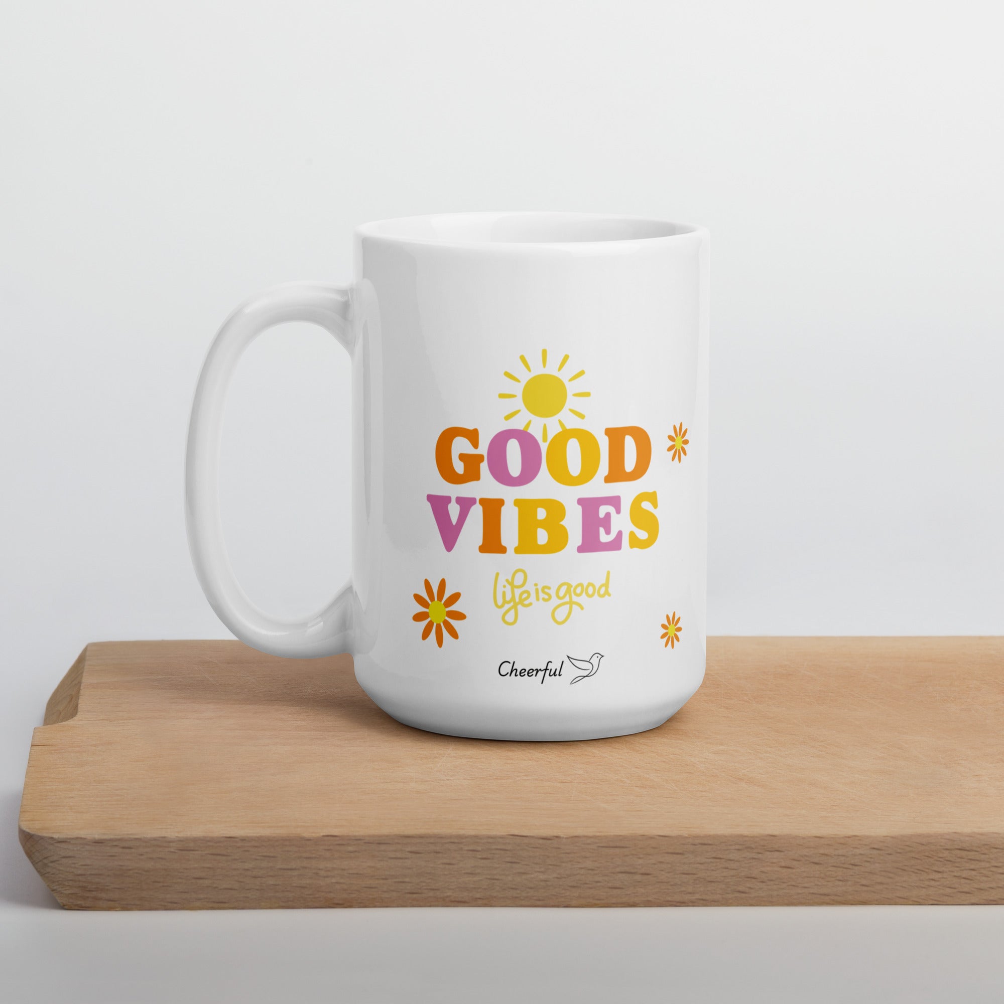 Taza cheerful good vibes